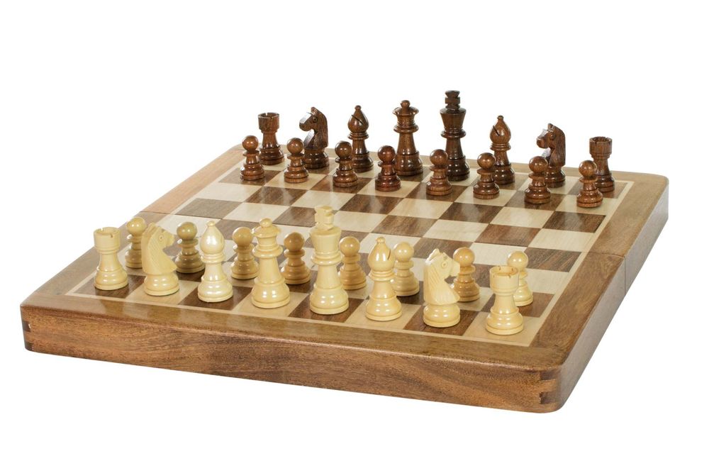 Магнітні дерев'яні шахи 30 см
